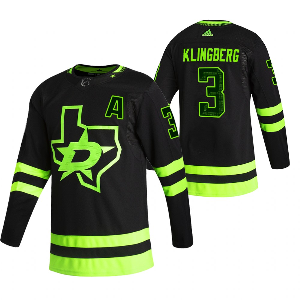 2021 Adidias Dallas Stars #3 John Klingberg Black Men Reverse Retro Alternate NHL Jersey->arizona coyotes->NHL Jersey